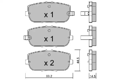 Комплект тормозных колодок AISIN BPMZ-2003